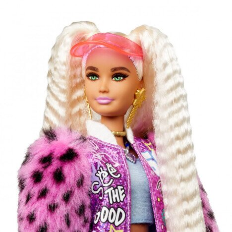 Papusa Barbie Extra Style Blonda cu Codite si Ursulet