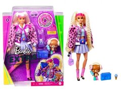 Papusa Barbie Extra Style Blonda cu Codite si Ursulet